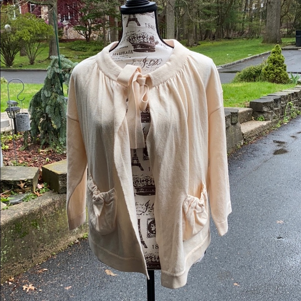 Wool/Cashmere cardigan sweater-3/4 wide sleeves